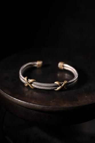 Vintage silver  brass brangle