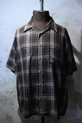 us 1970's check s/s shirt