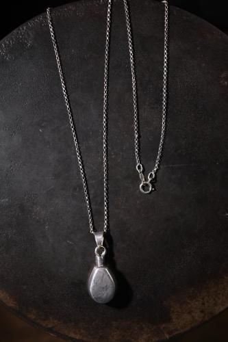 Vintage silver perfume bottle necklace