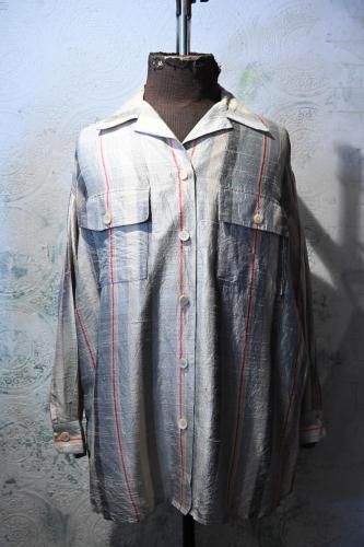 1980's~ silk stripe shirt