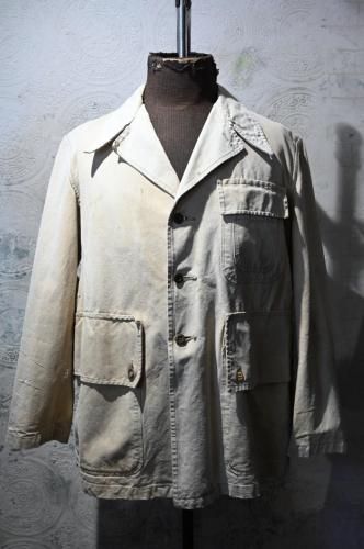 French 1950's cotton canvas hunting jacket