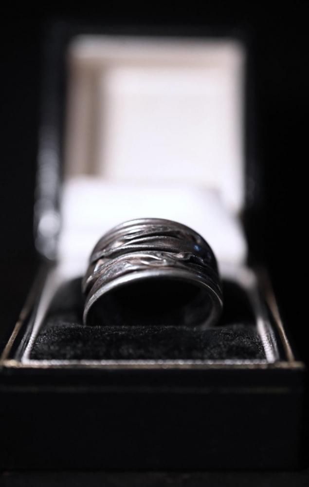 Vintage silver compression ring