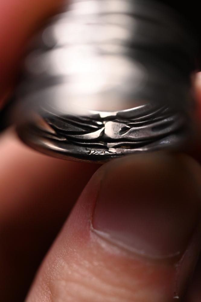 Vintage silver compression ring