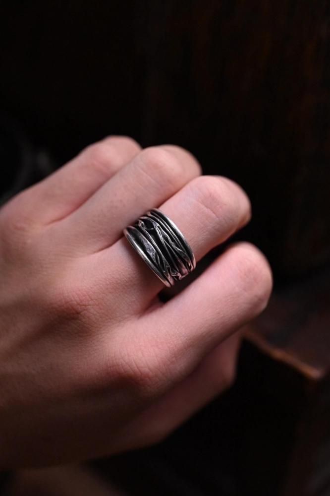 Vintage silver compression ring