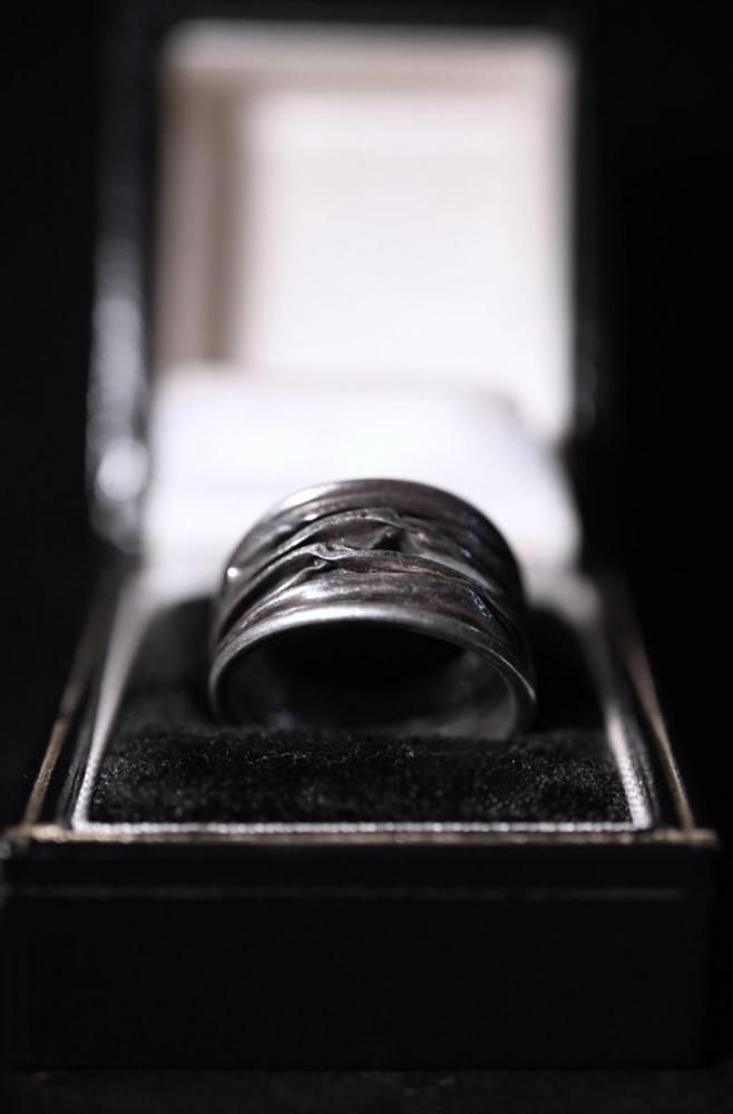 Vintage silver compression ring