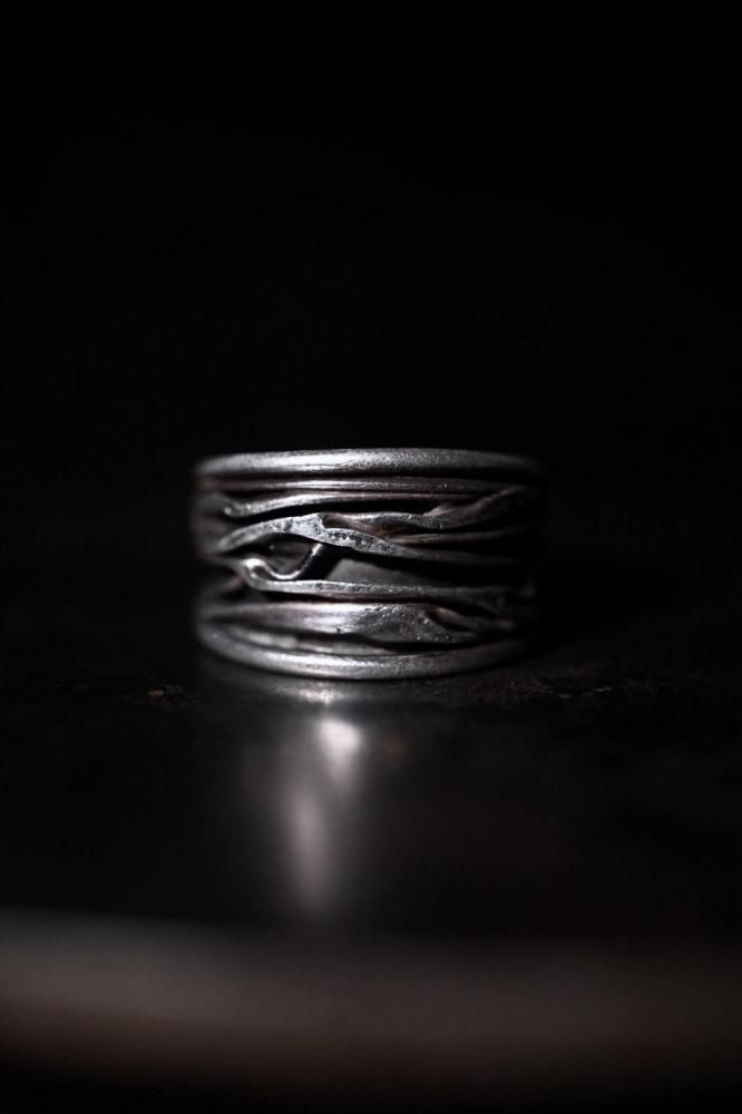 Vintage silver compression ring