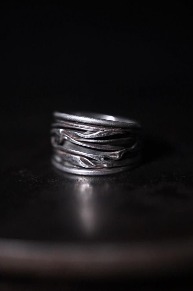 Vintage silver compression ring
