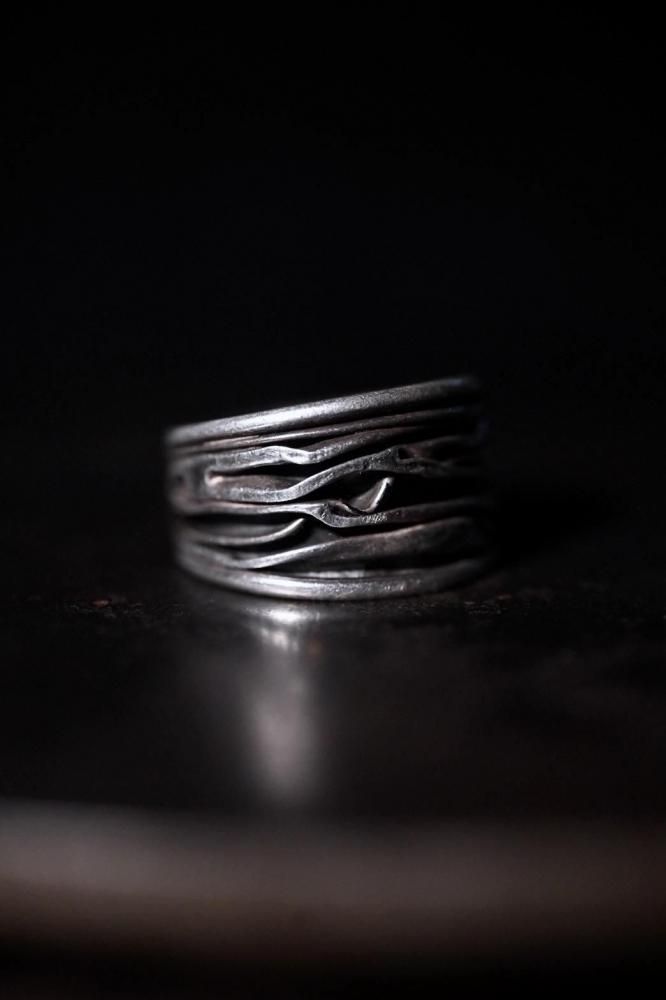 Vintage silver compression ring