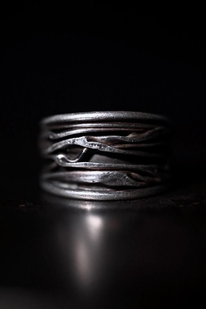 Vintage silver compression ring
