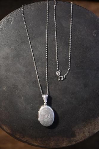 Vintage silver locket necklace