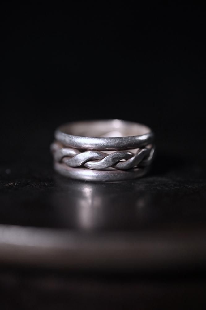 Vintage silver chain design ring