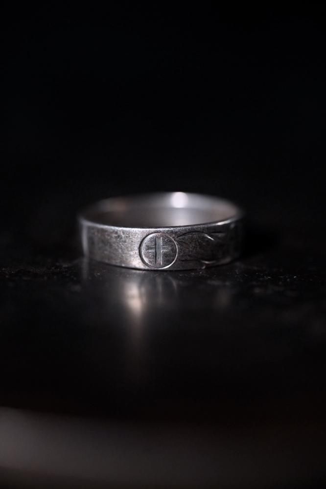 Vintage silver cross ring