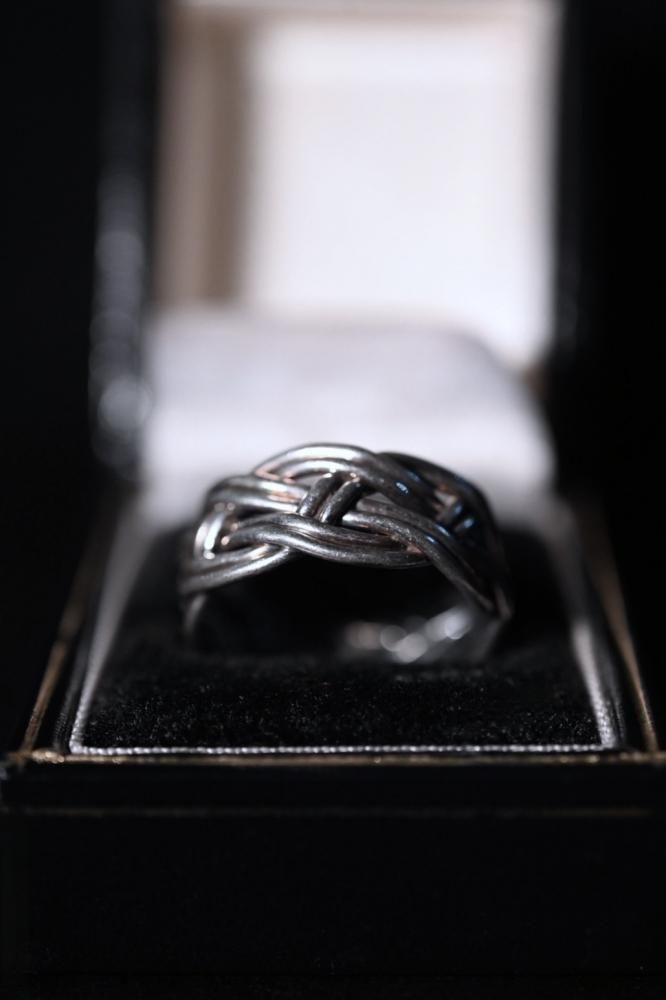 Vintage silver braid ring
