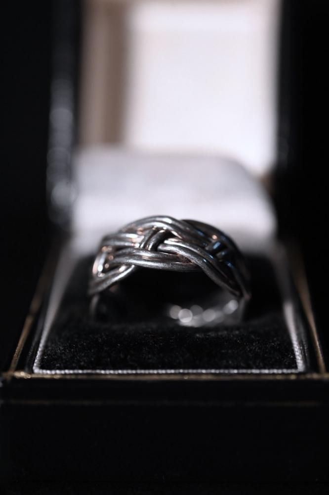 Vintage silver braid ring