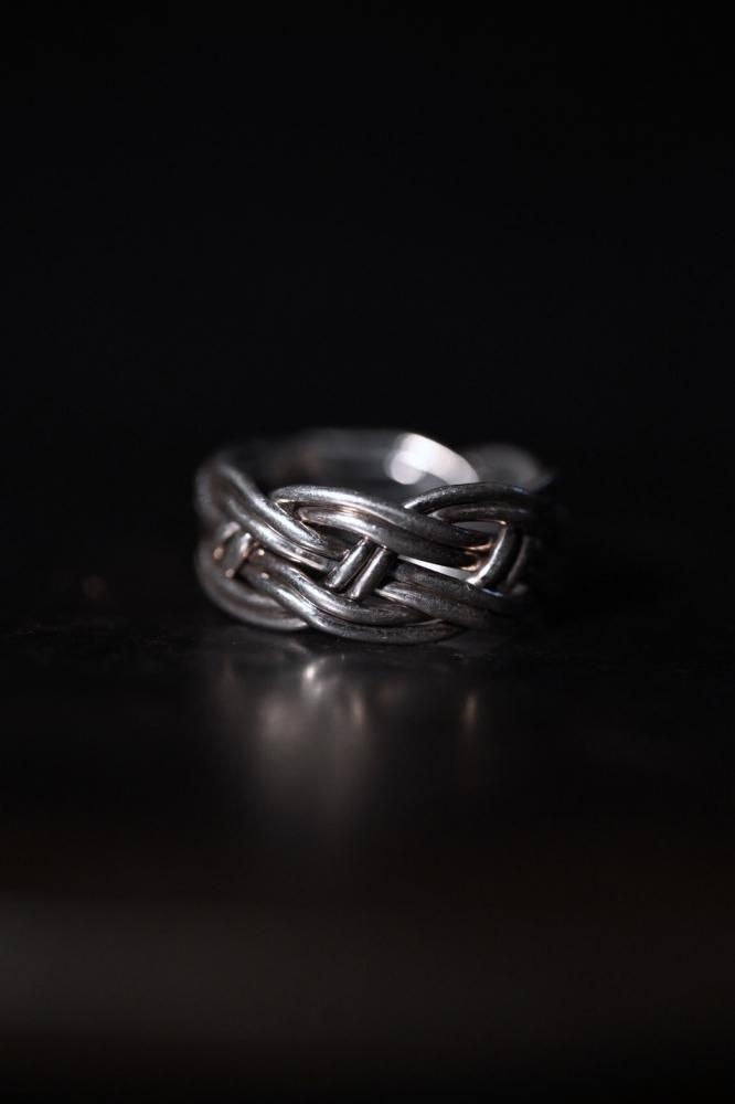 Vintage silver braid ring
