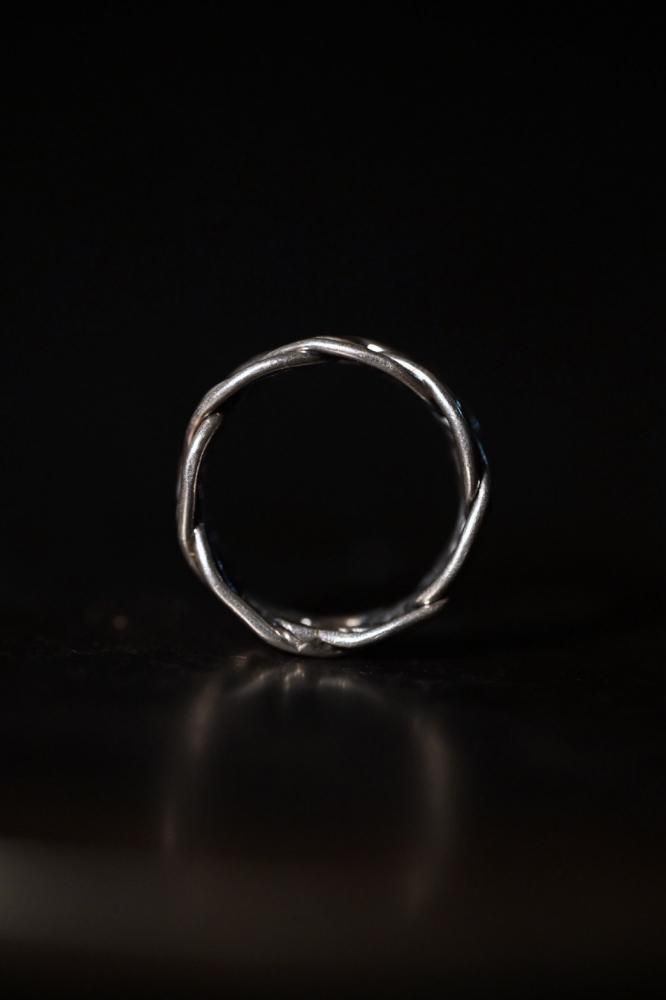 Vintage silver braid ring