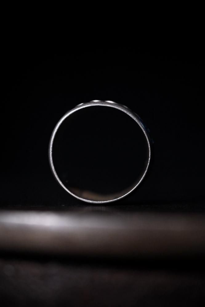 Vintage silver chain design ring