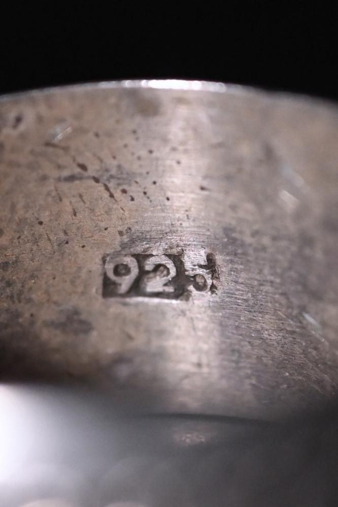 Vintage silver chain design ring