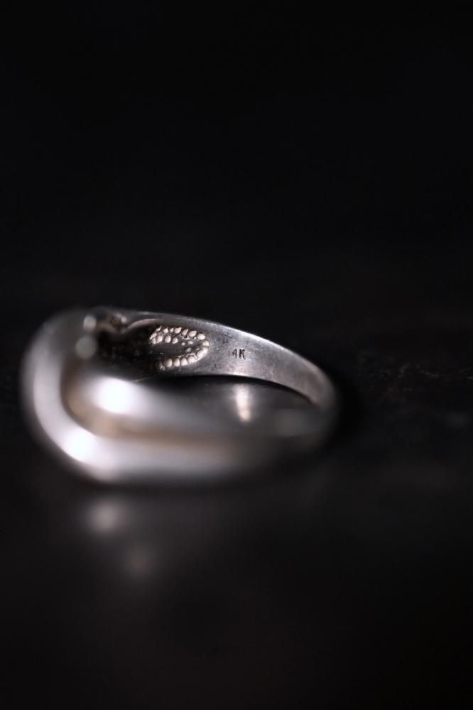 Vintage silver  14K gold ring