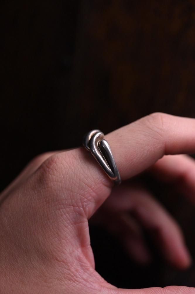 Vintage silver  14K gold ring