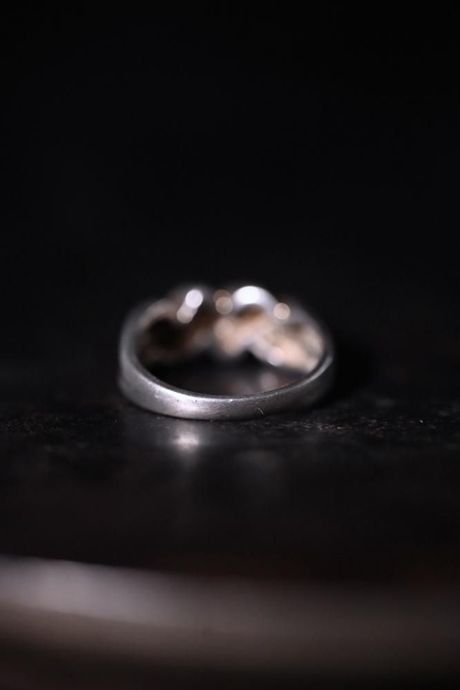Vintage silver  14K gold ring
