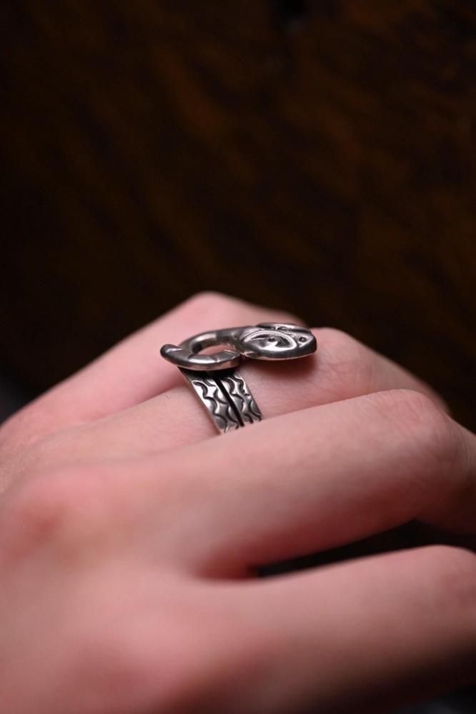 Vintage silver snake ring
