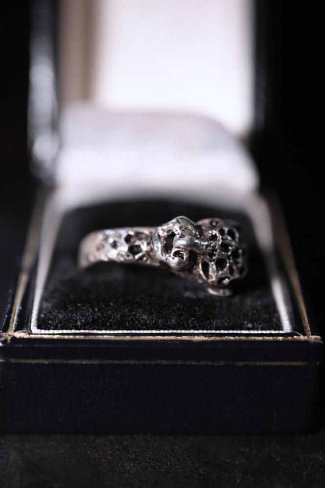 Vintage panther silver ring