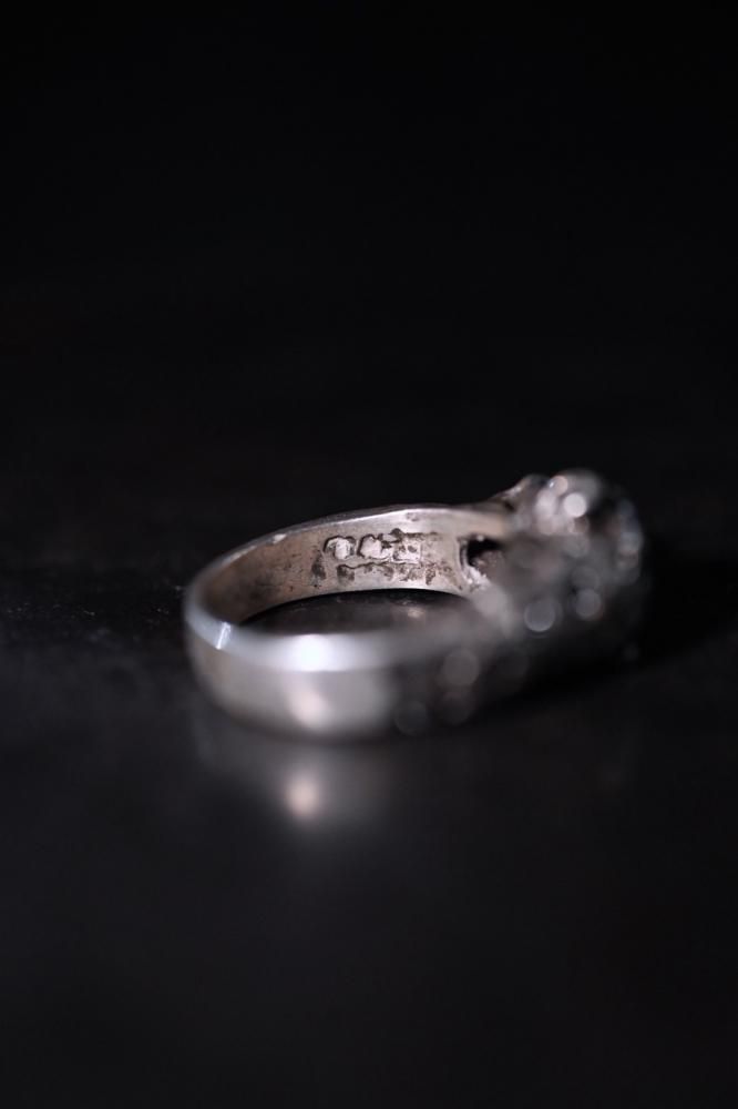 Vintage panther silver ring
