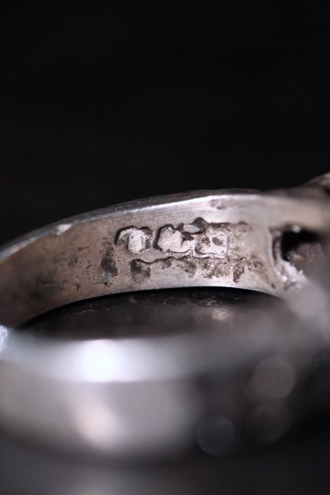 Vintage panther silver ring
