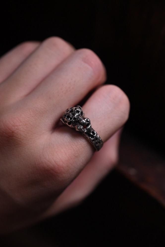 Vintage panther silver ring