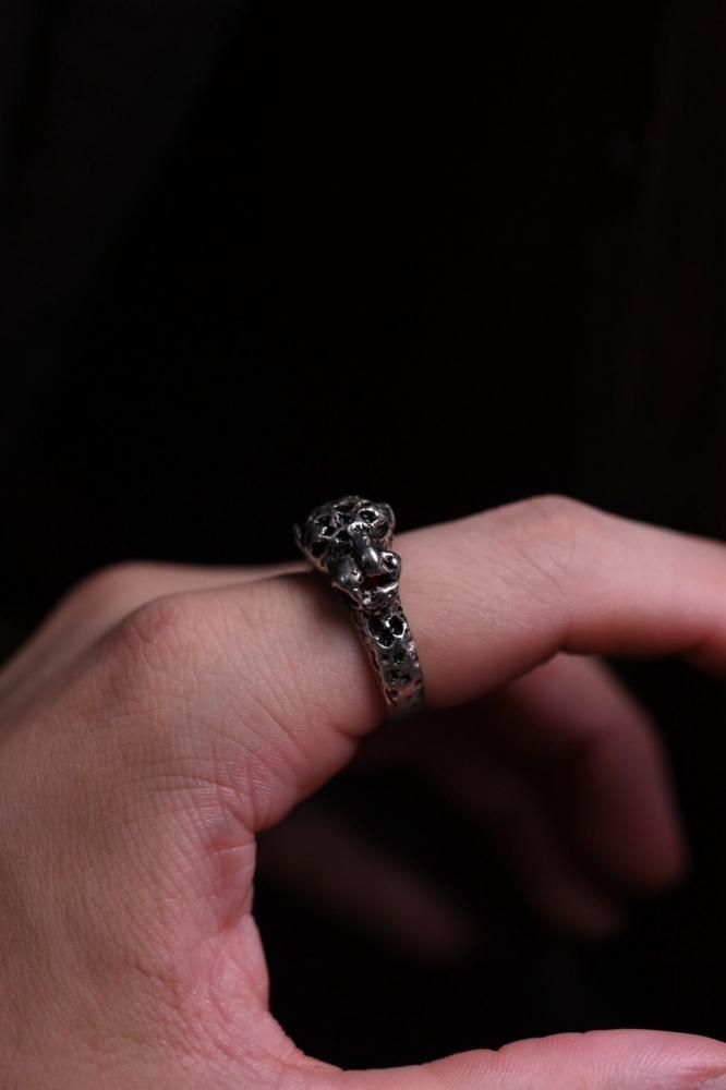 Vintage panther silver ring