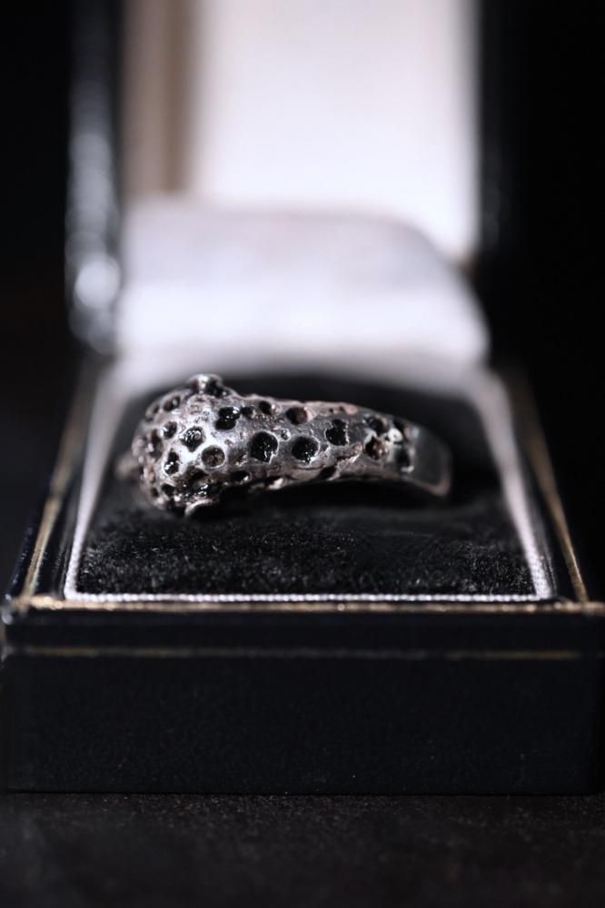 Vintage panther silver ring