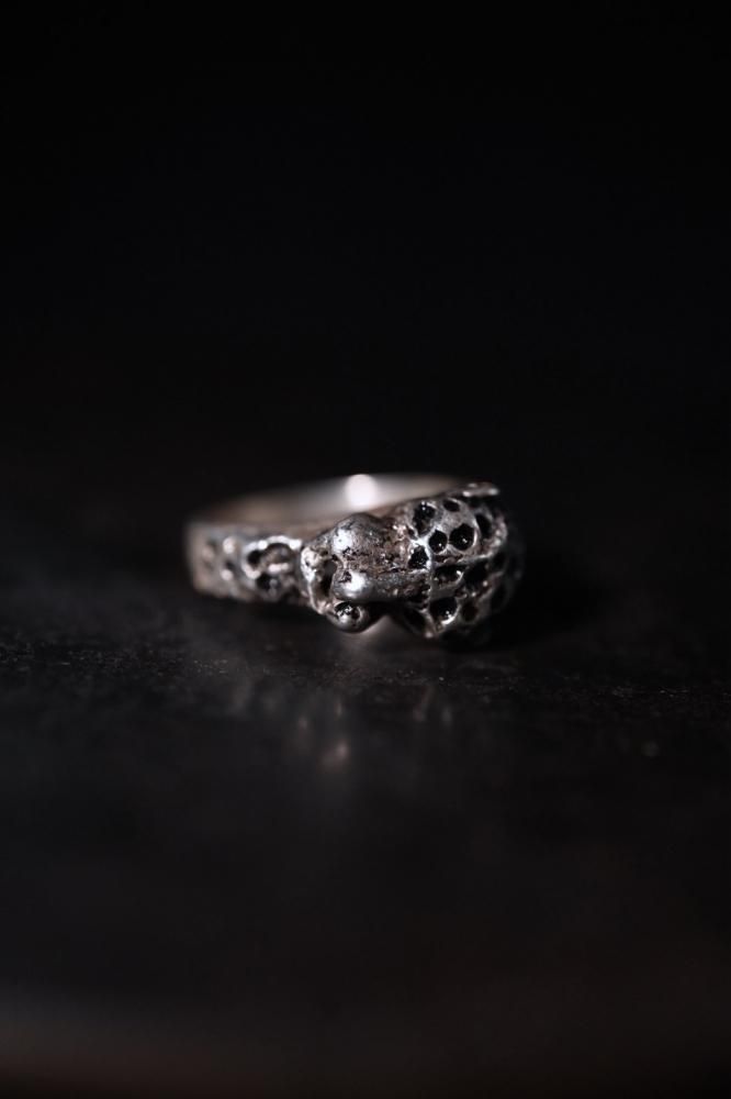 Vintage panther silver ring