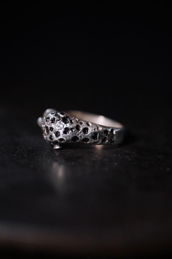 Vintage panther silver ring