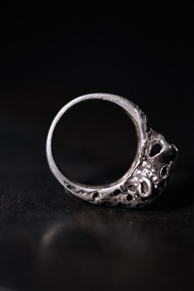 Vintage panther silver ring