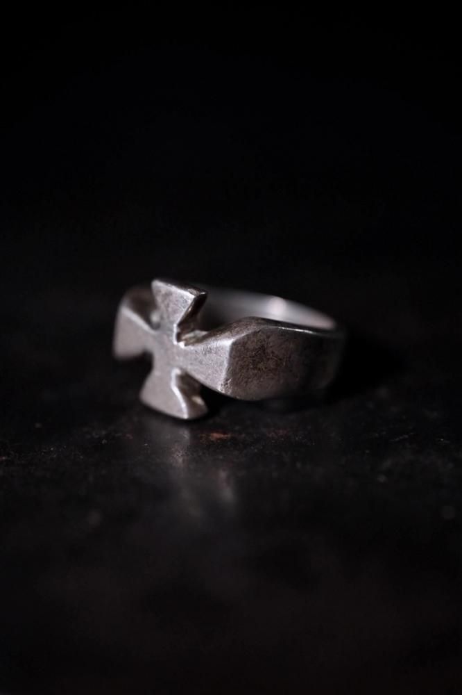 Vintage iron cross silver ring
