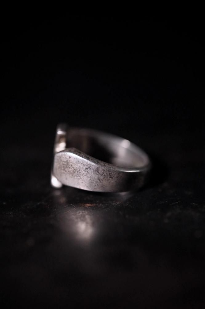 Vintage iron cross silver ring