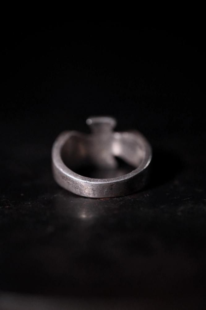 Vintage iron cross silver ring