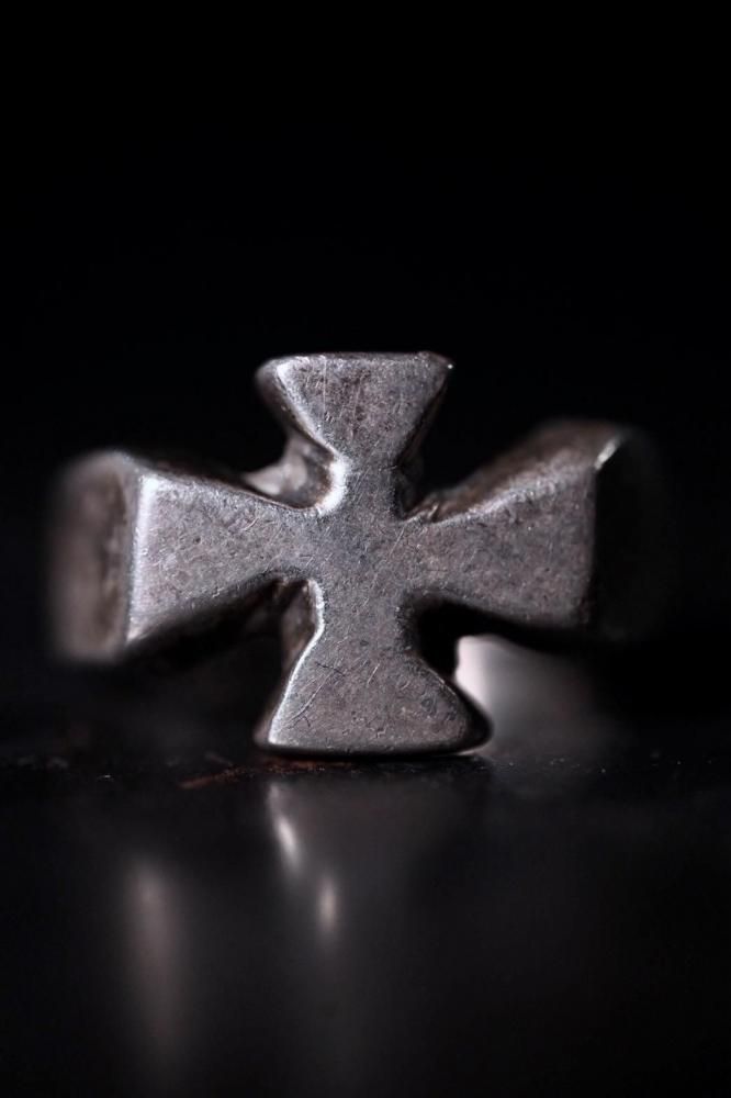 Vintage iron cross silver ring