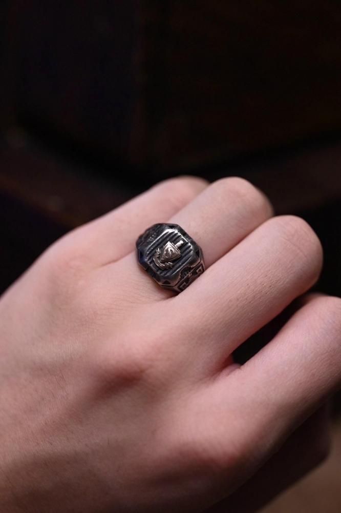 us 1934 silver college ring