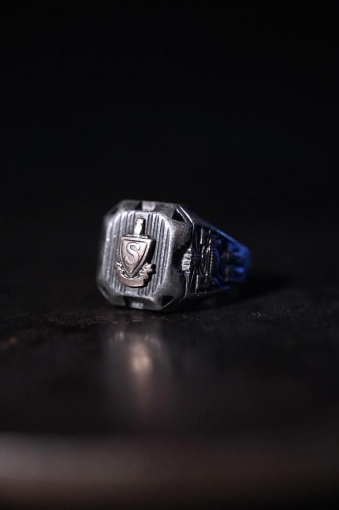 us 1934 silver college ring