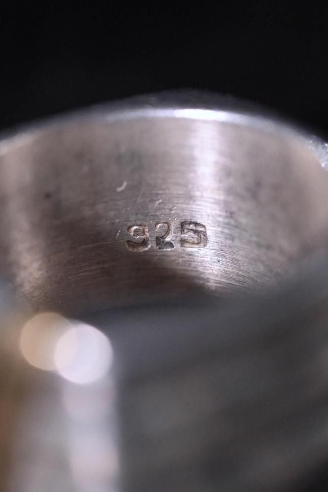 Mexico vintage silver  brass ring