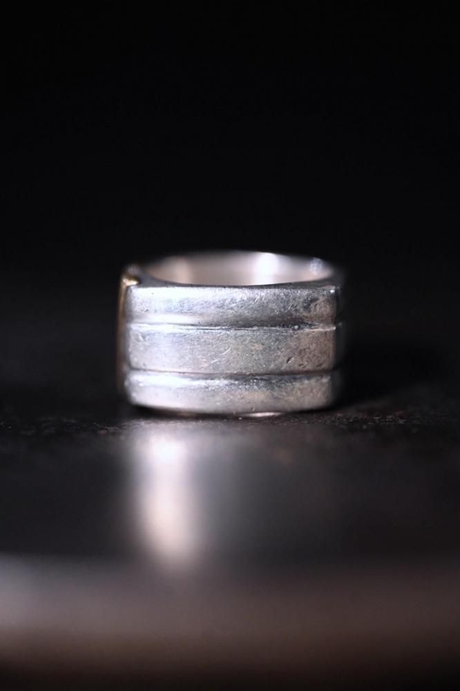 Mexico vintage silver  brass ring