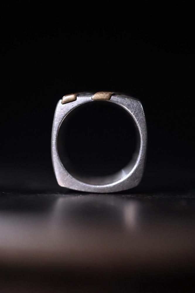 Mexico vintage silver  brass ring