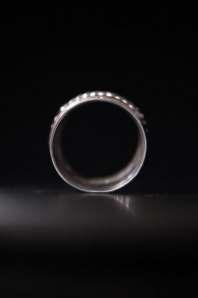 Vintage silver  brass ring