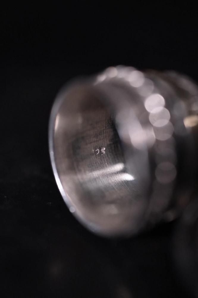 Vintage silver  brass ring