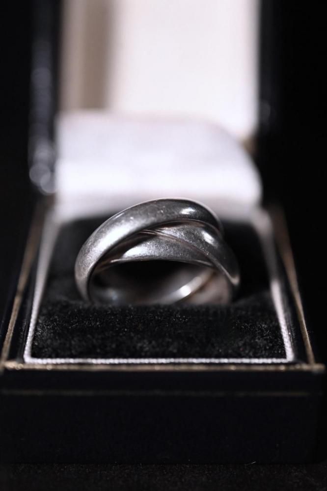 1974年 英国 ヴィンテージ トリプルリング トリニティ 925 シルバー リ 1974年 英国 ヴィンテージ トリプルリング トリニティ 925