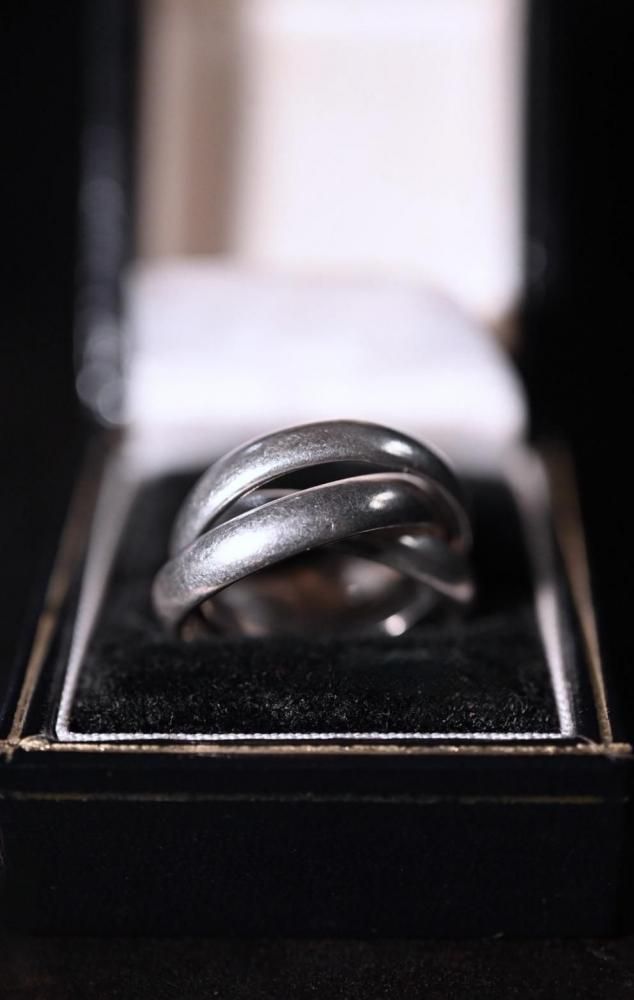 Vintage silver trinity ring
