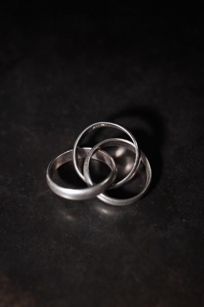 Vintage silver trinity ring