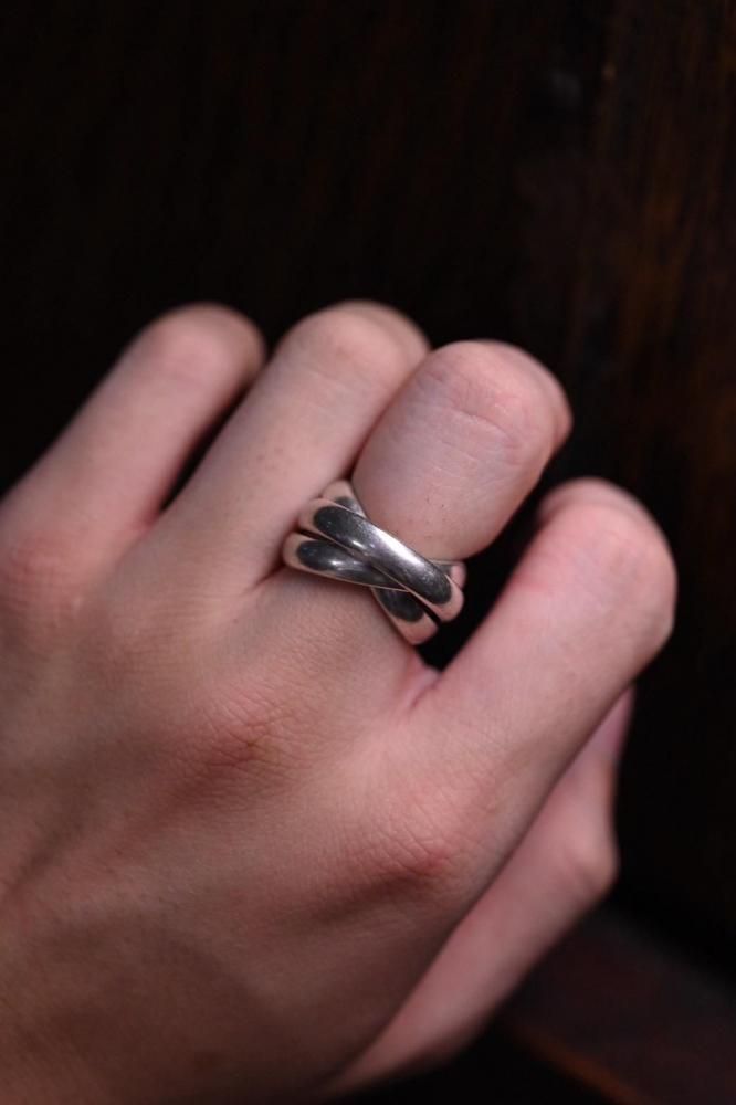 Vintage silver trinity ring
